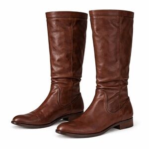 FRYE Cindy Slouch Leather Riding Boot